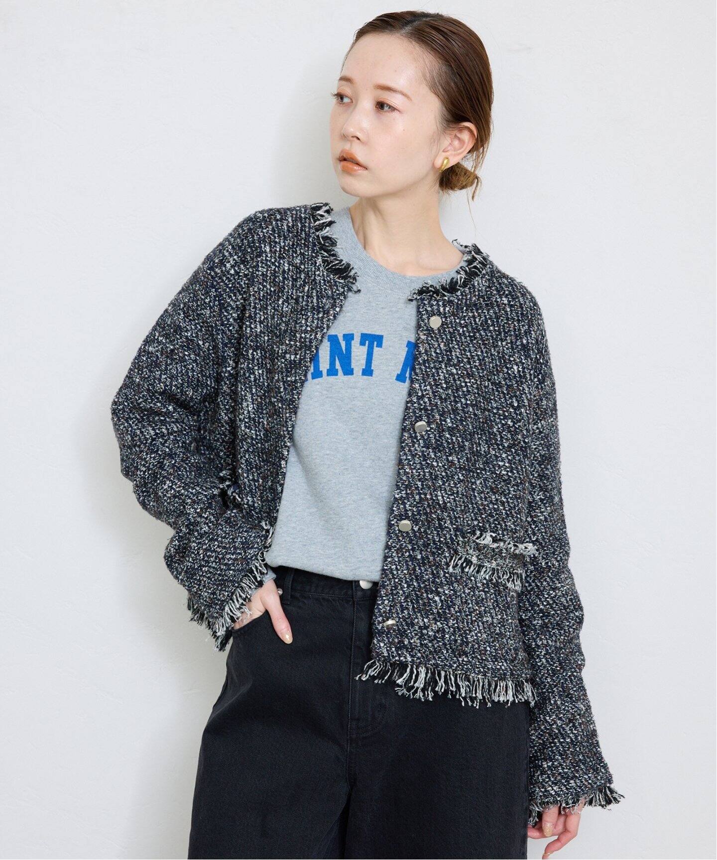 ツイードニットカーディガン（カーディガン）｜SLOBE IENA（スローブ  