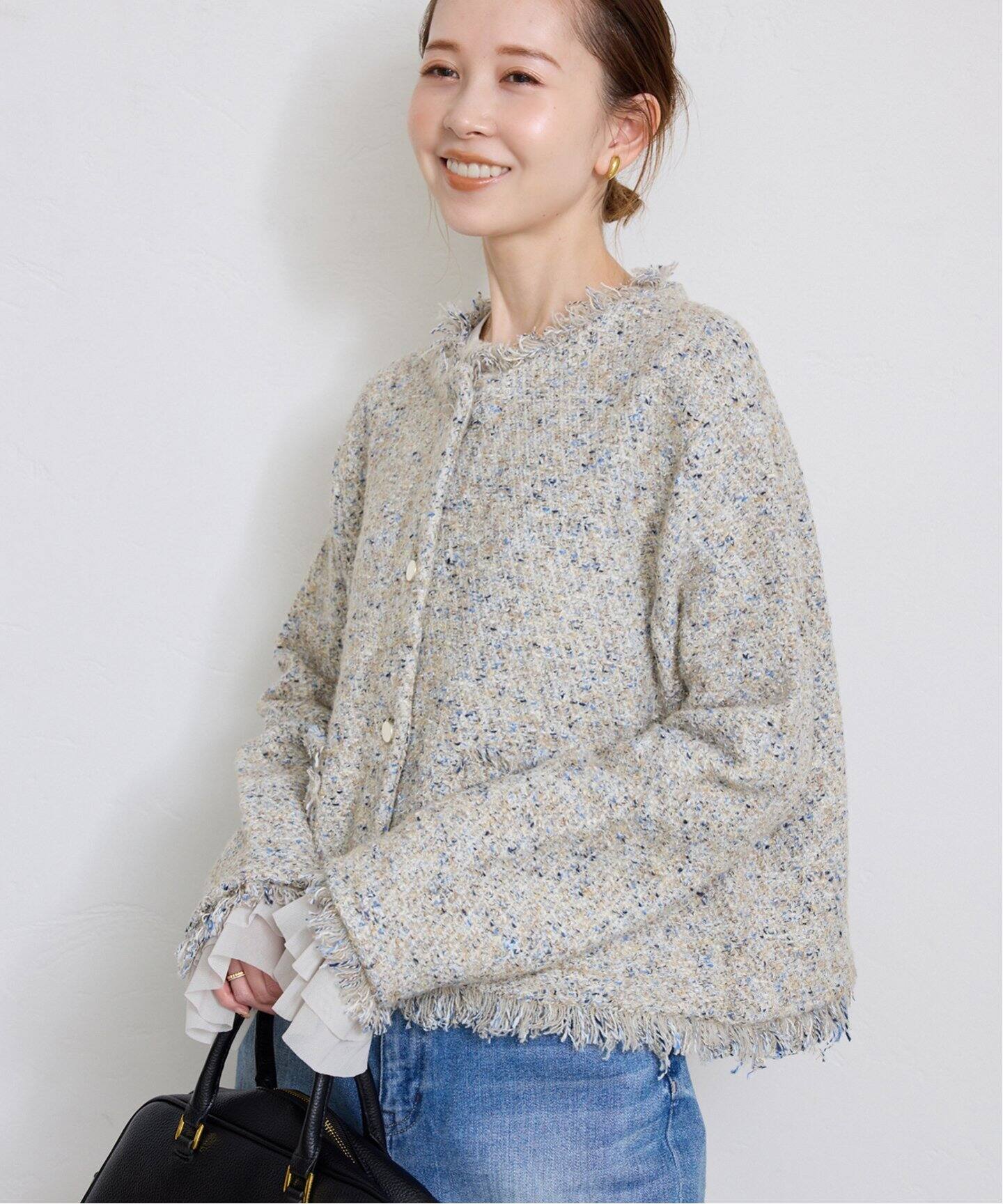 ツイードニットカーディガン（カーディガン）｜SLOBE IENA（スローブ  