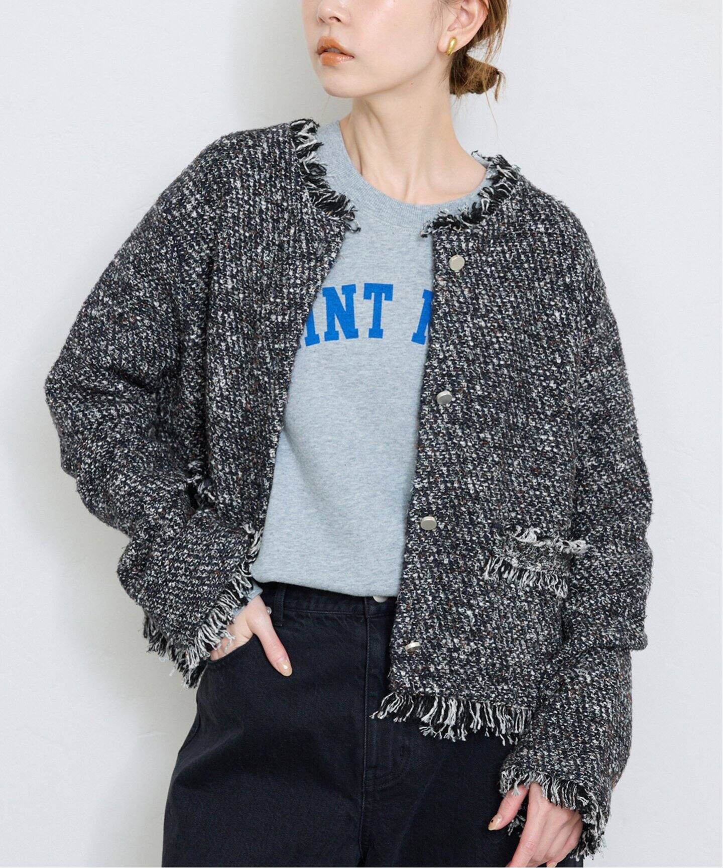 ツイードニットカーディガン（カーディガン）｜SLOBE IENA（スローブ  