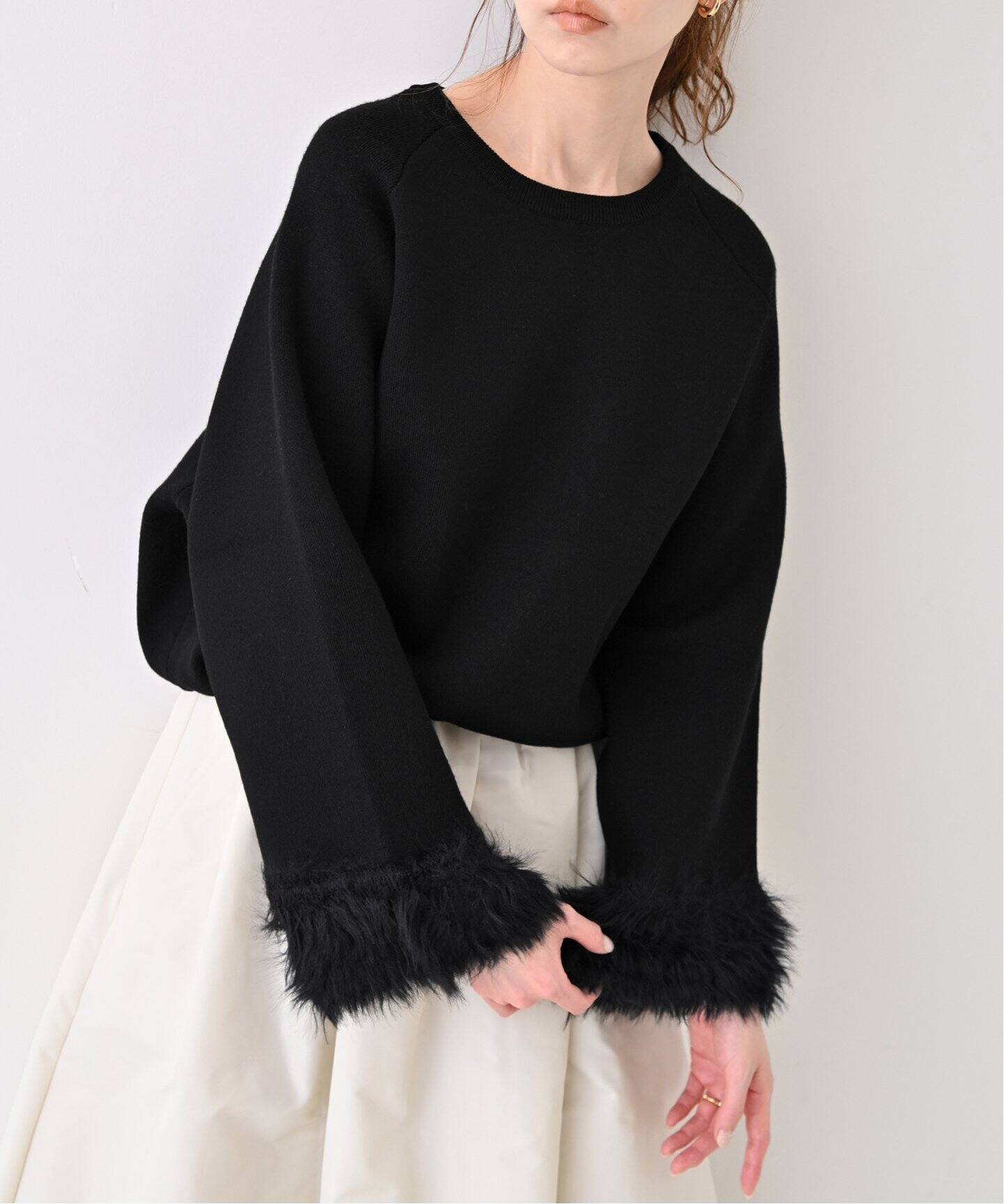 ♡スローブイエナ　ロングスリーブニットプルオーバー ロゴロングスリーブカットソー（Tシャツ／カットソー）｜SLOBE IENA