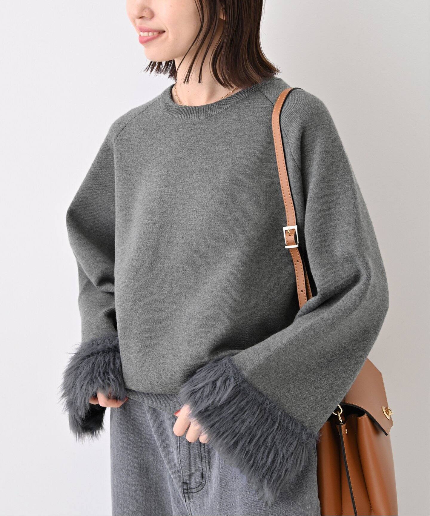 ファースリーブプルオーバー（ニット／セーター）｜SLOBE IENA