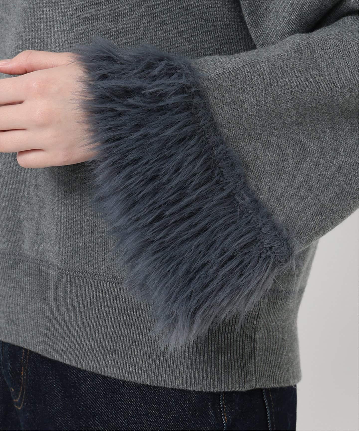 ファースリーブプルオーバー（ニット／セーター）｜SLOBE IENA