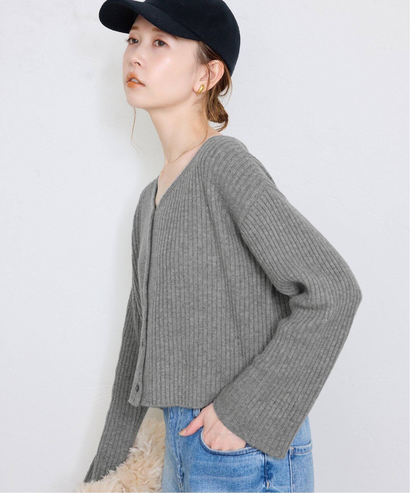 一部店舗・WEB限定》REPOS 2WAYニットカーディガン（カーディガン 