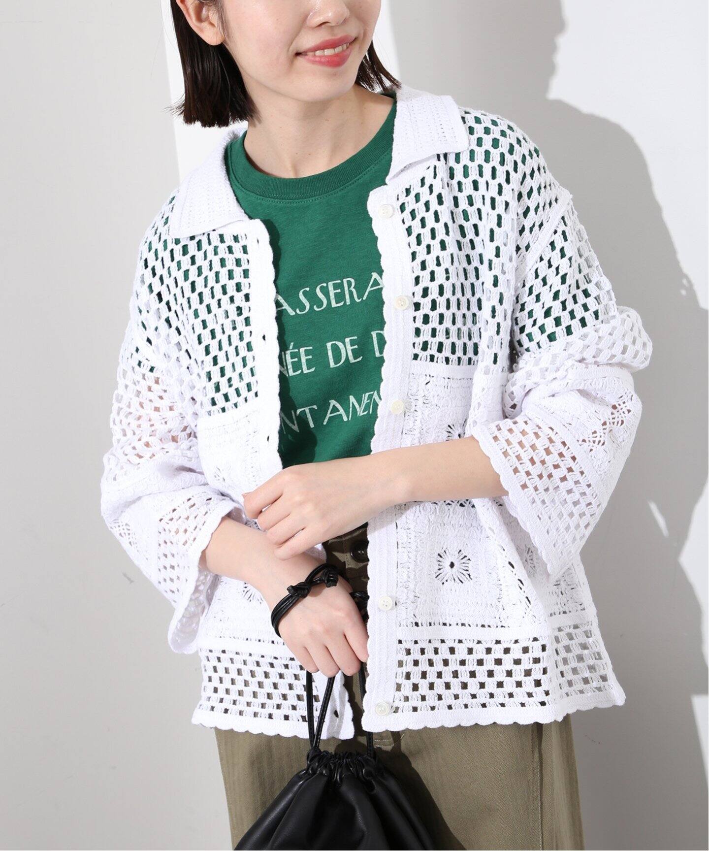 WEB/一部店舗限定》クロシェライクニットガウン（ニット／セーター 