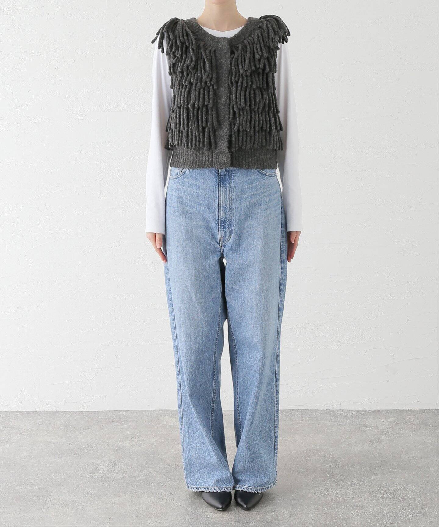 CLANE/クラネ W FACE FRINGE KNIT VEST 17106-2082（ベスト）｜SLOBE 