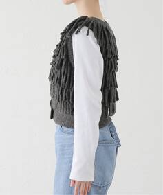 CLANE/クラネ W FACE FRINGE KNIT VEST 17106-2082（ベスト）｜SLOBE 