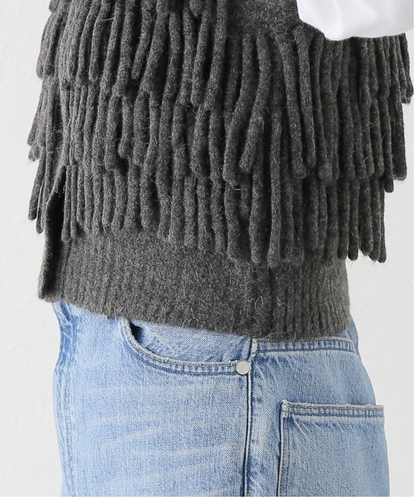 CLANE/クラネ W FACE FRINGE KNIT VEST 17106-2082（ベスト）｜SLOBE 