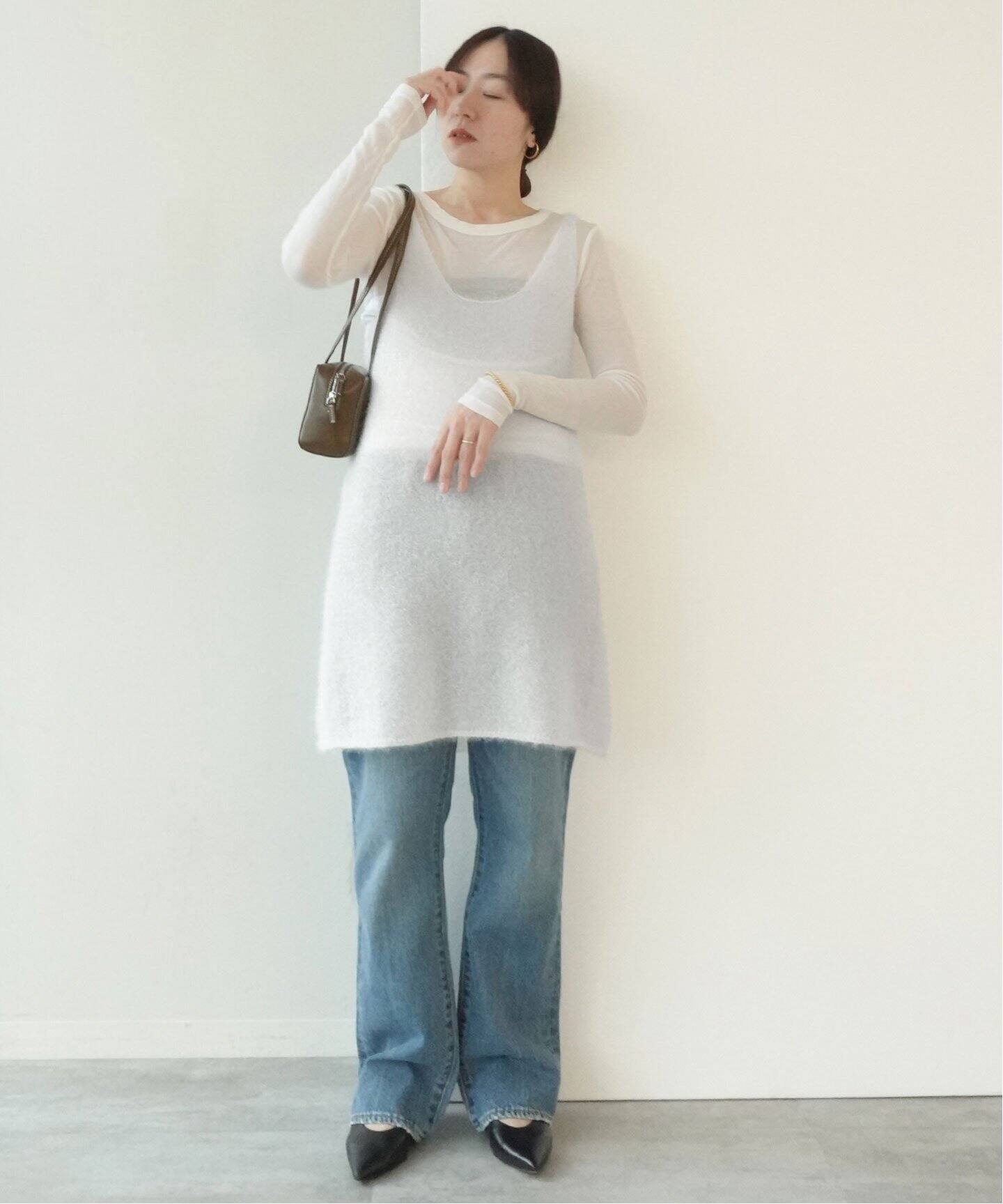 AMOMENTO / アモーメント】シャギ-ニットトップス（ニット／セーター  