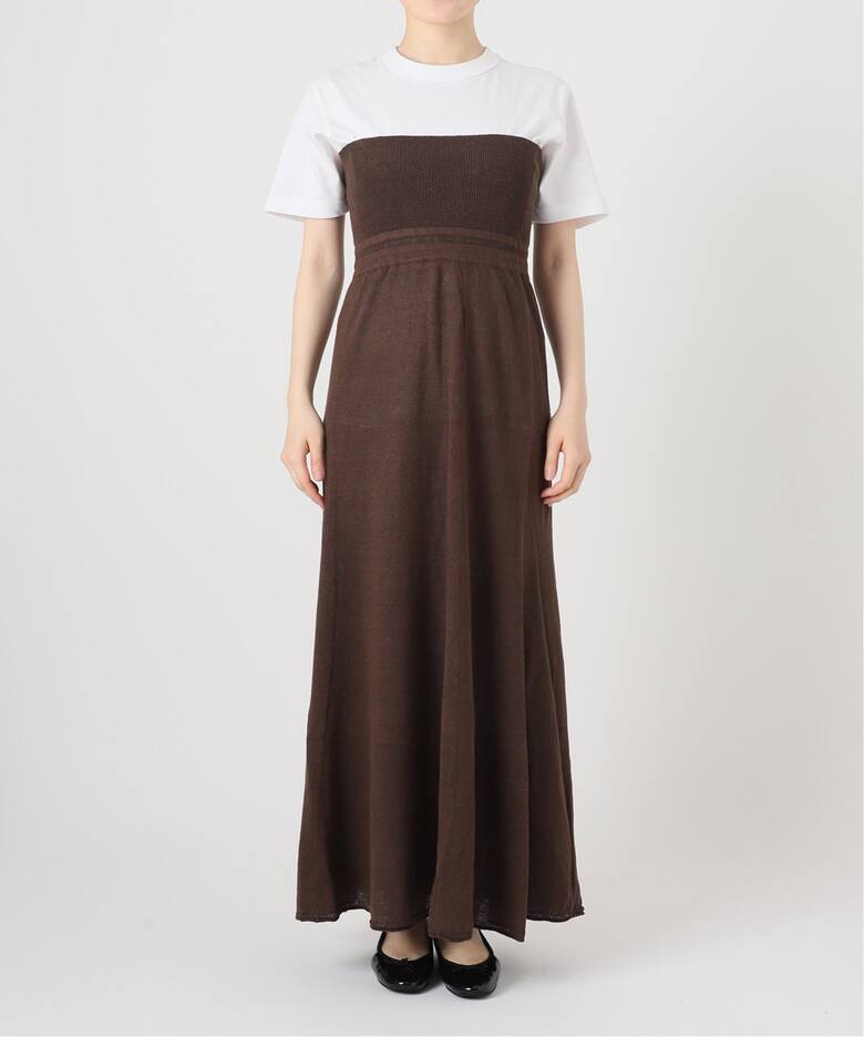 IENA LA BOUCLE LEUVEN リネンパネルスカート（ロング・マキシ丈  