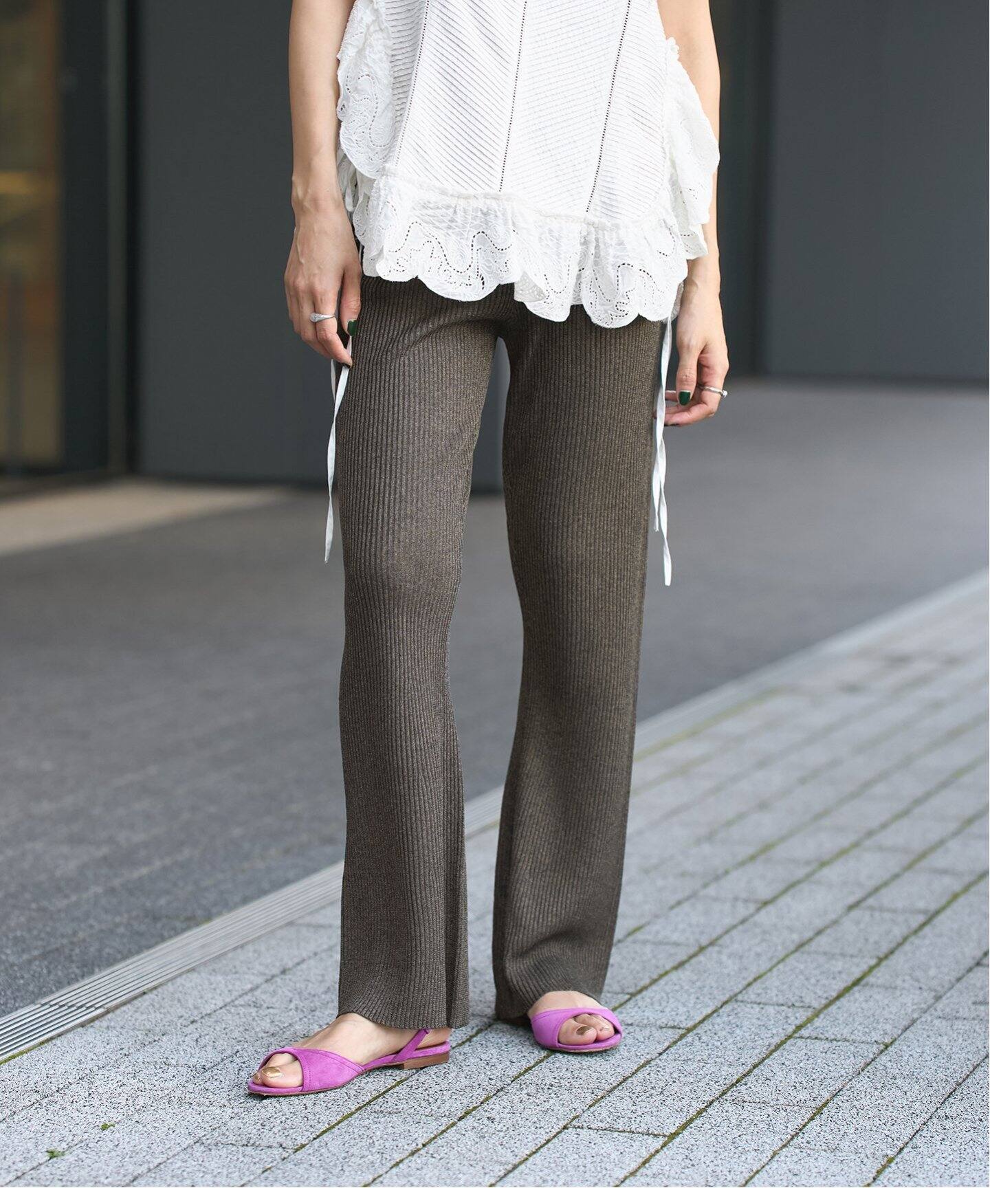 IENA LA BOUCLE Galaxy ニットパンツ（その他パンツ）｜IENA（イエナ 