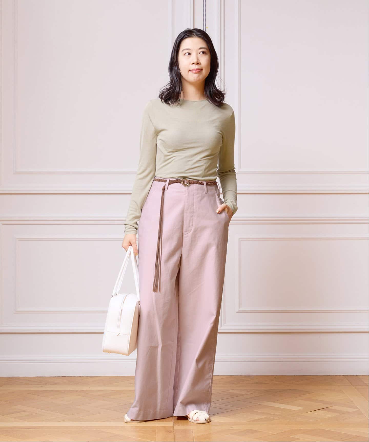 IENA LA BOUCLE シルク総針ボトルネックプルオーバー（ニット