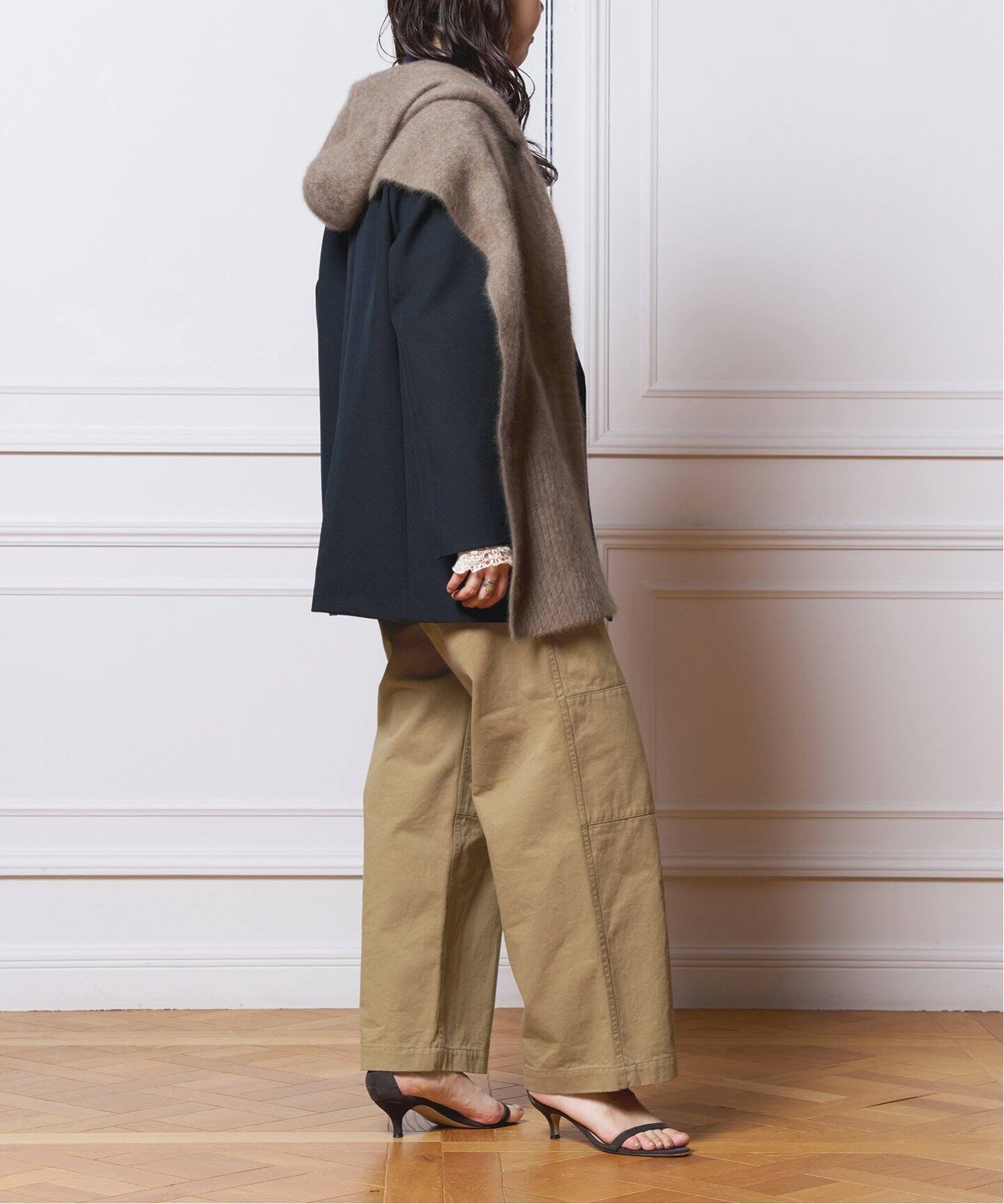 IENA LA BOUCLE ファーニットフーディマフラー（ストール）｜IENA 