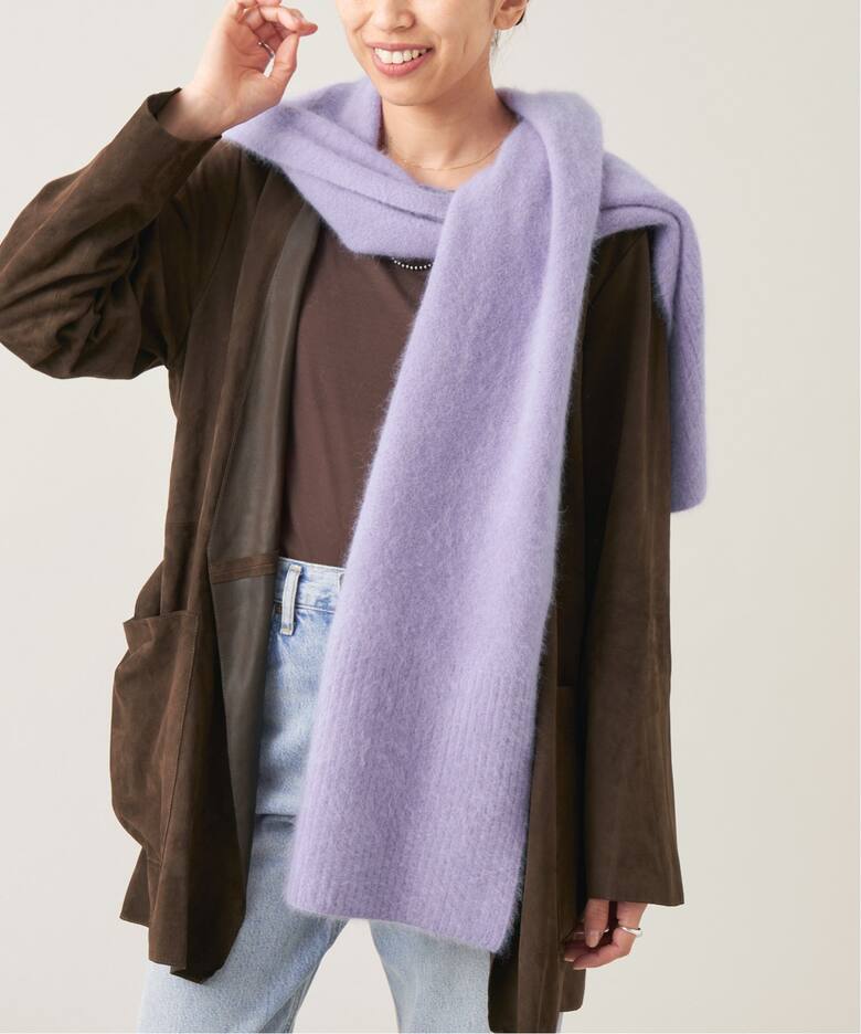 IENA LA BOUCLE ファーニットフーディマフラー（ストール）｜IENA 