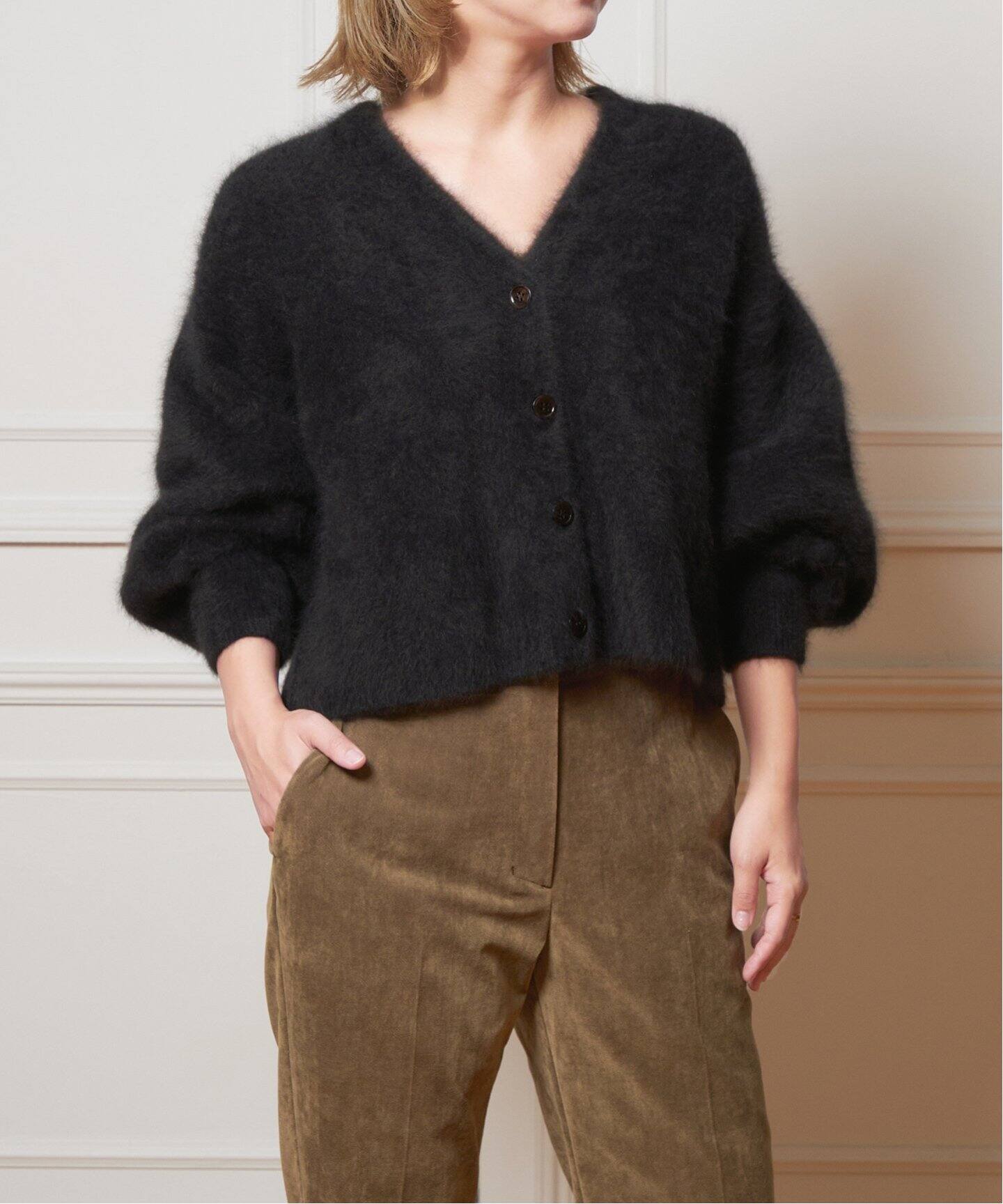 IENA LA BOUCLE ファーニットカーディガン（カーディガン）｜IENA 