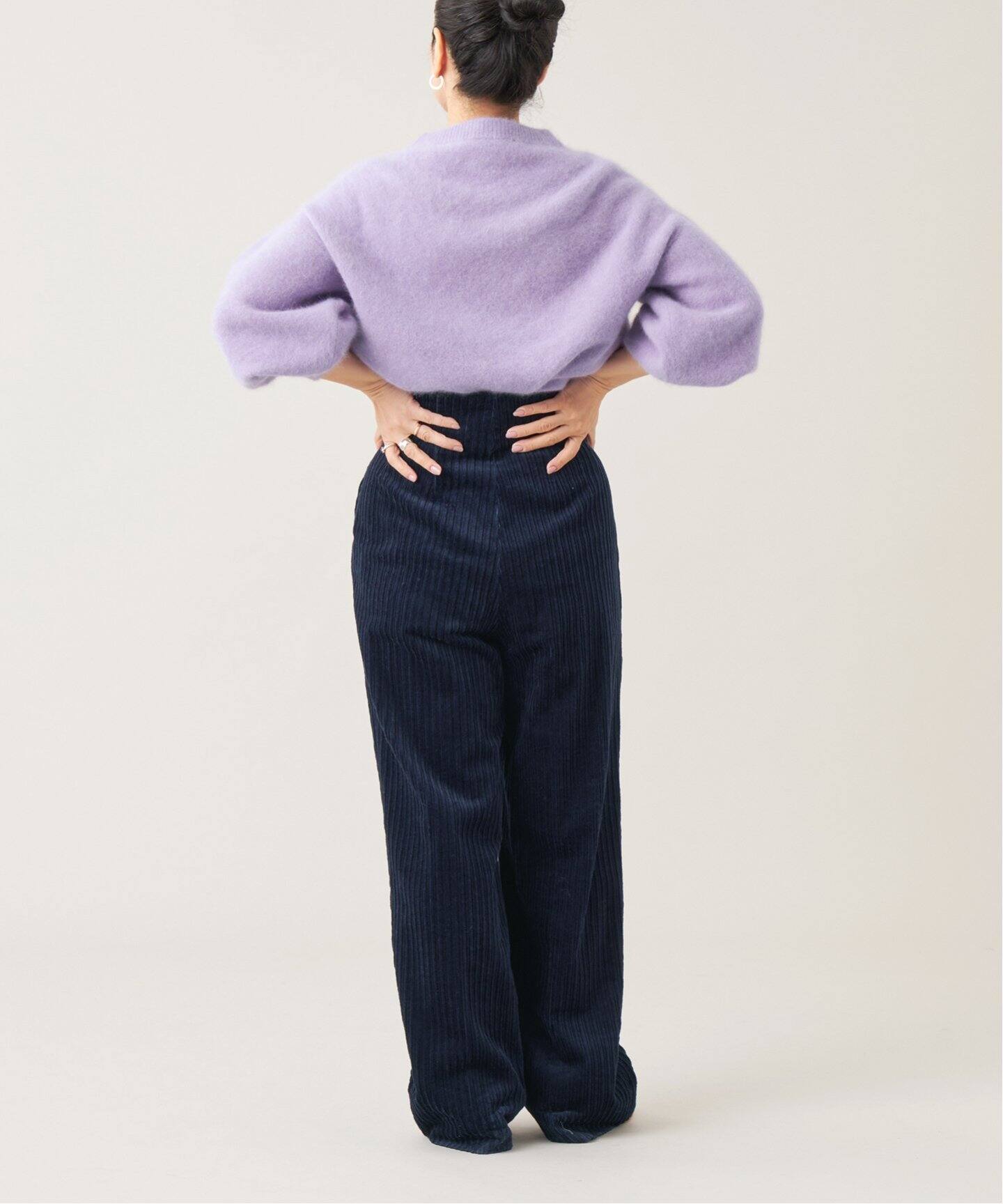 IENA LA BOUCLE ファーニットプルオーバー　ネイビー IENA LA BOUCLE ファーニットプルオーバー（ニット／セーター）｜IENA