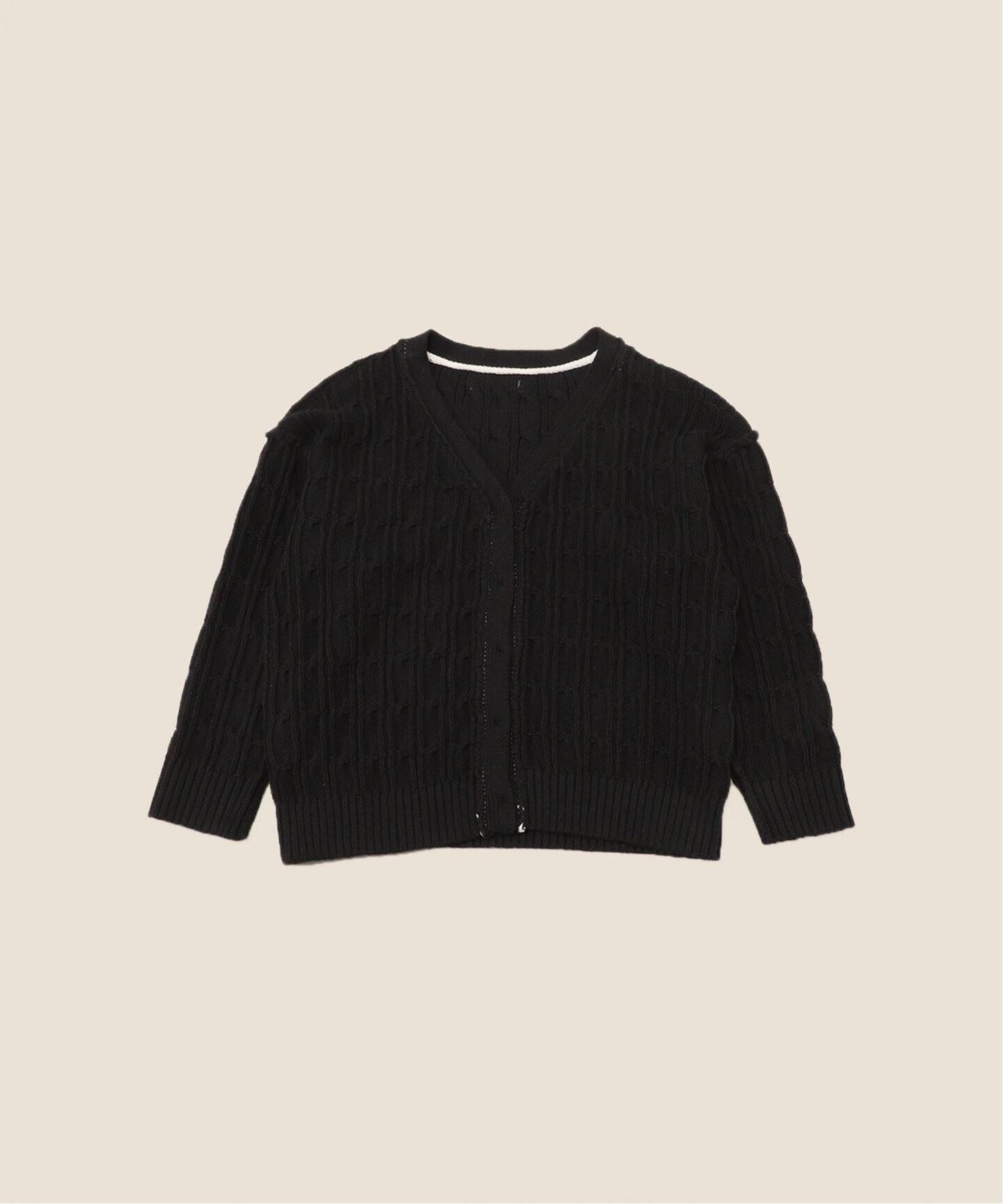 BASIC】エトワール ケーブルニットカーディガン kids(100cm-150cm 