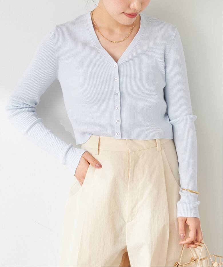 V-Neck Cropped カーディガン（カーディガン）｜Plage（プラージュ）の 
