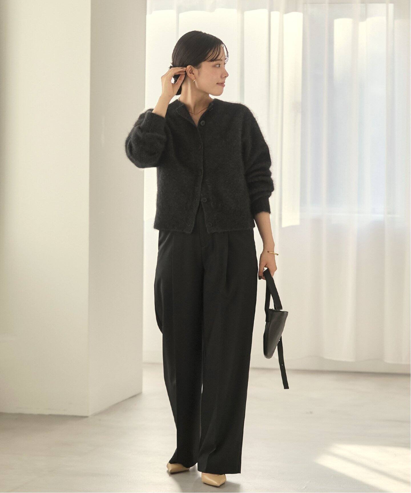 WEB限定追加》Fur Back Open プルオーバー（ニット／セーター）｜Plage 