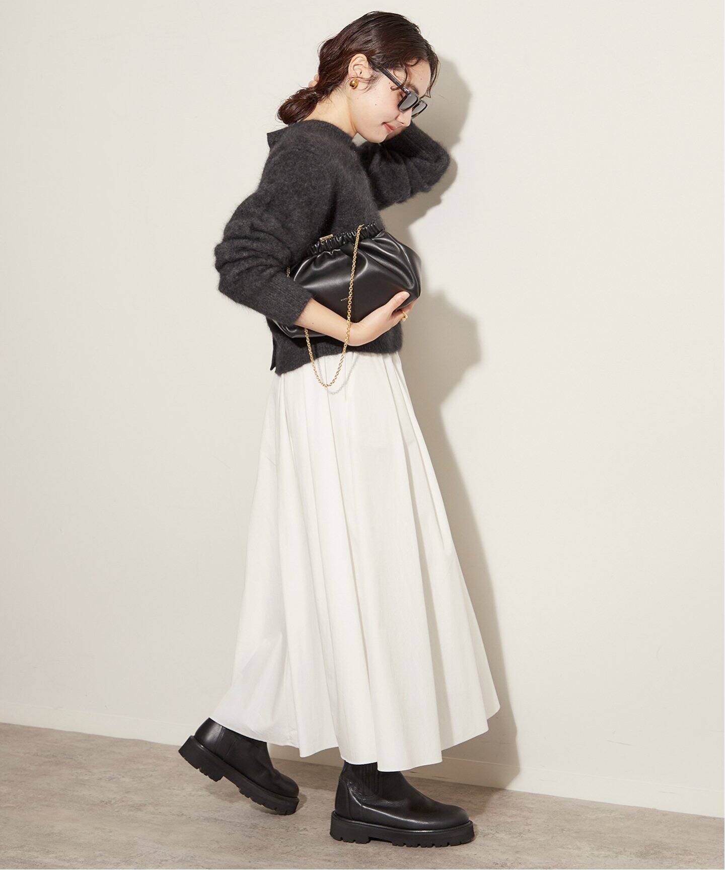 WEB限定追加》Fur Back Open プルオーバー（ニット／セーター）｜Plage 