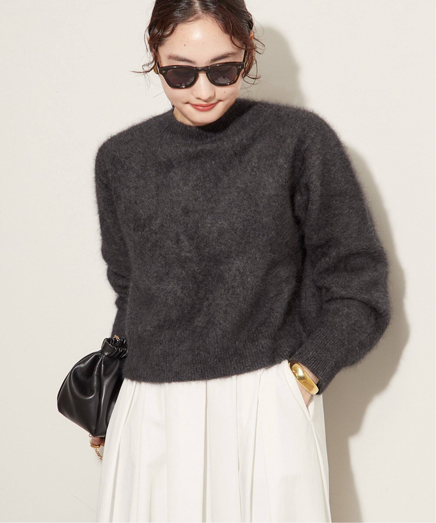 WEB限定追加》Fur Back Open プルオーバー（ニット／セーター）｜Plage  