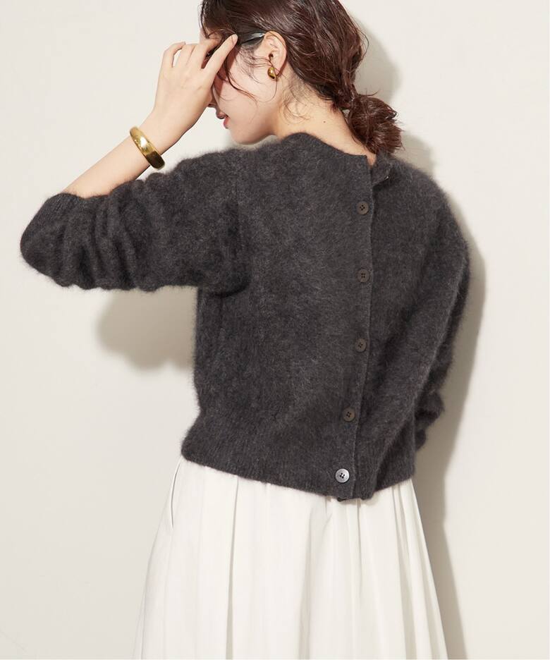 WEB限定追加》Fur Back Open プルオーバー（ニット／セーター）｜Plage 