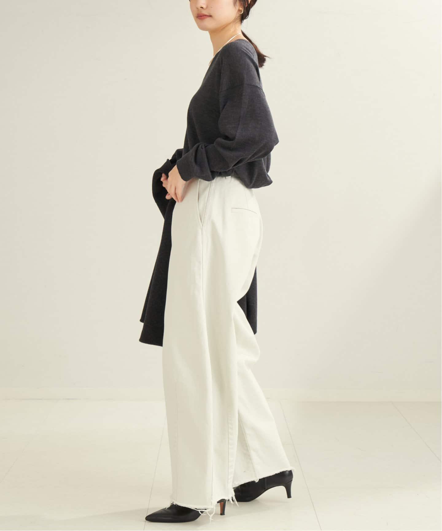 プラージュ　美品♡Fine Gauge Vニット　トップス　カットソー 追加》Fine Gauge V ニット（ニット／セーター）｜Plage