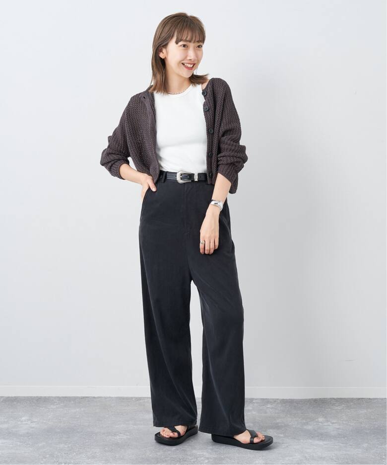 WEB限定追加》Tape Yarn Cropped カーディガン（カーディガン）｜Plage  