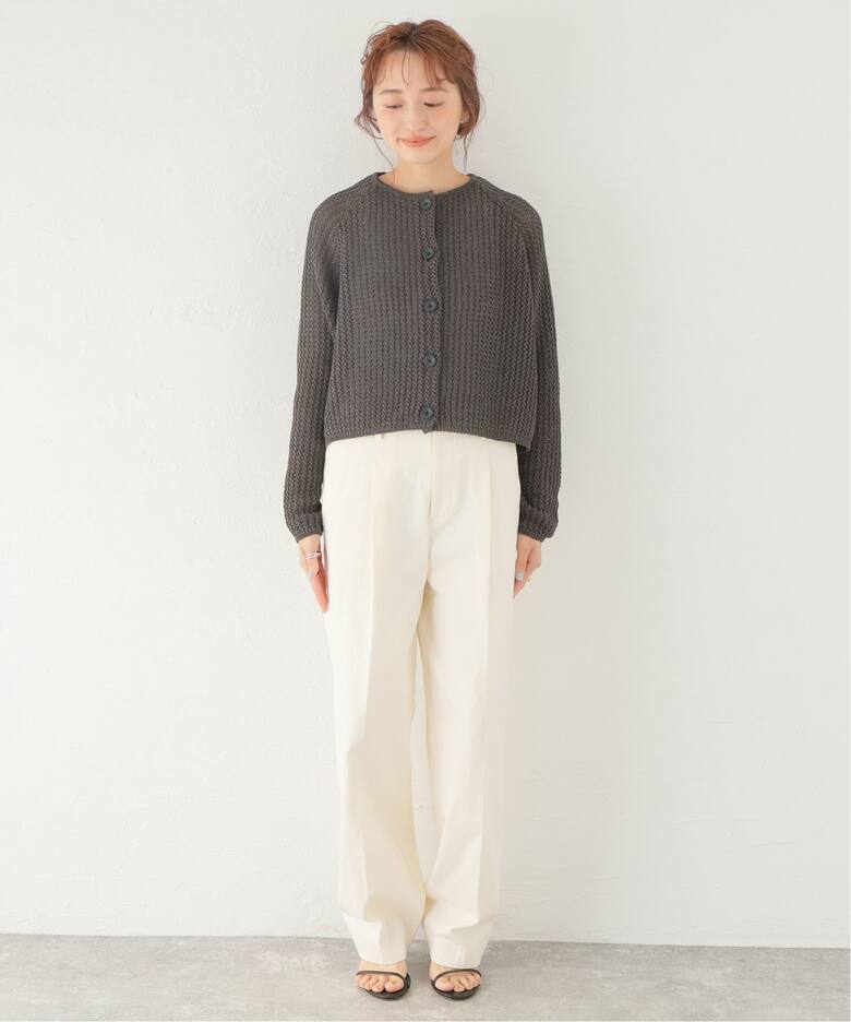 WEB限定追加》Tape Yarn Cropped カーディガン（カーディガン）｜Plage  