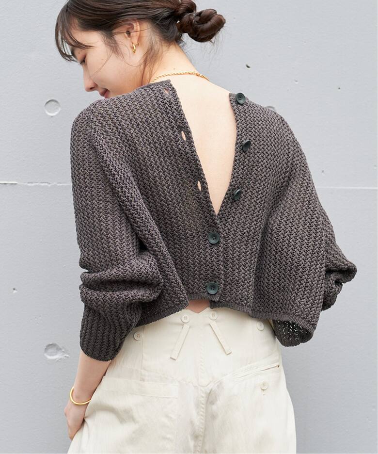 WEB限定追加》Tape Yarn Cropped カーディガン（カーディガン）｜Plage  