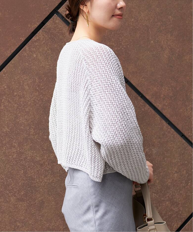 WEB限定追加》Tape Yarn Cropped カーディガン（カーディガン）｜Plage  