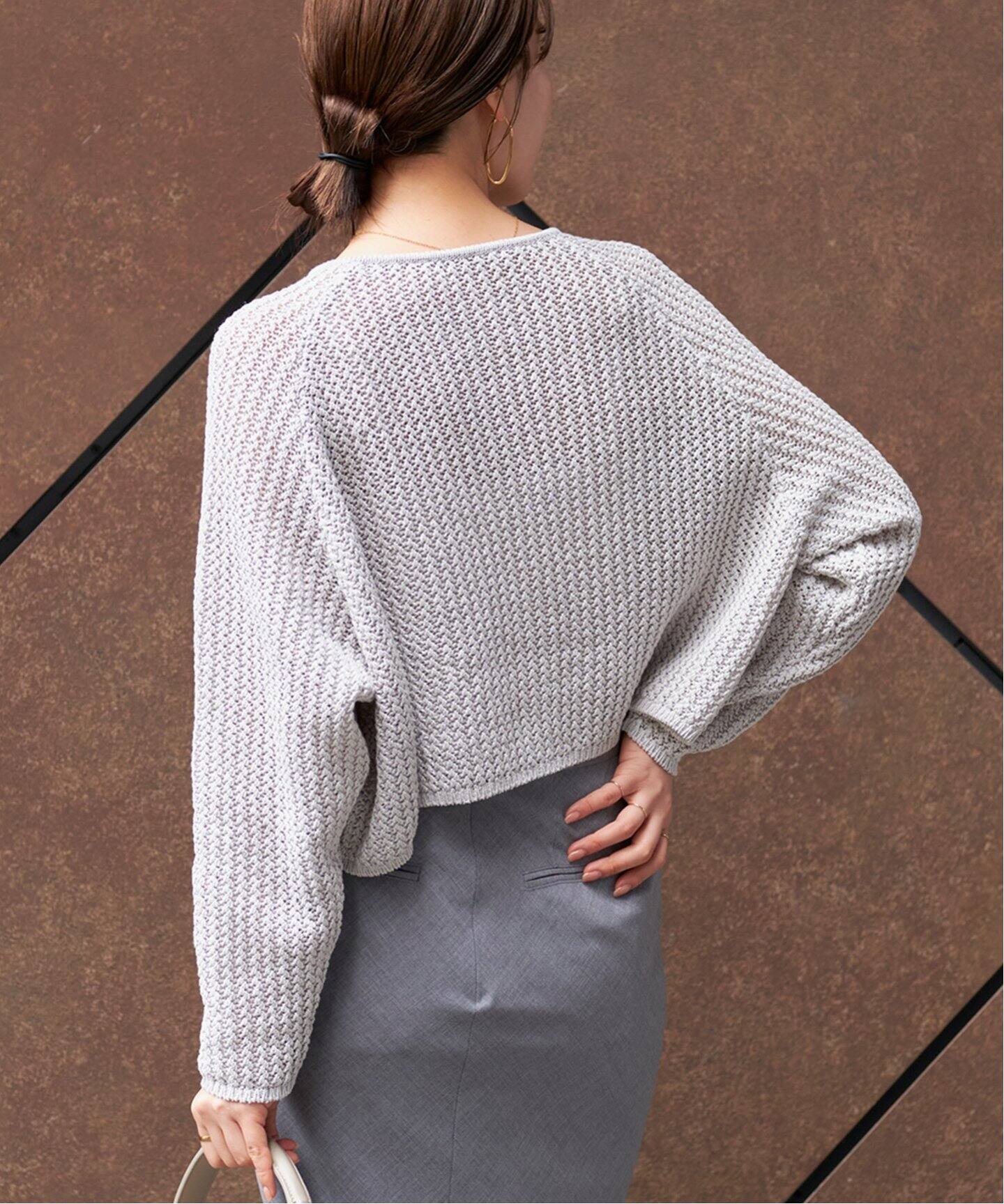 WEB限定追加》Tape Yarn Cropped カーディガン（カーディガン）｜Plage  