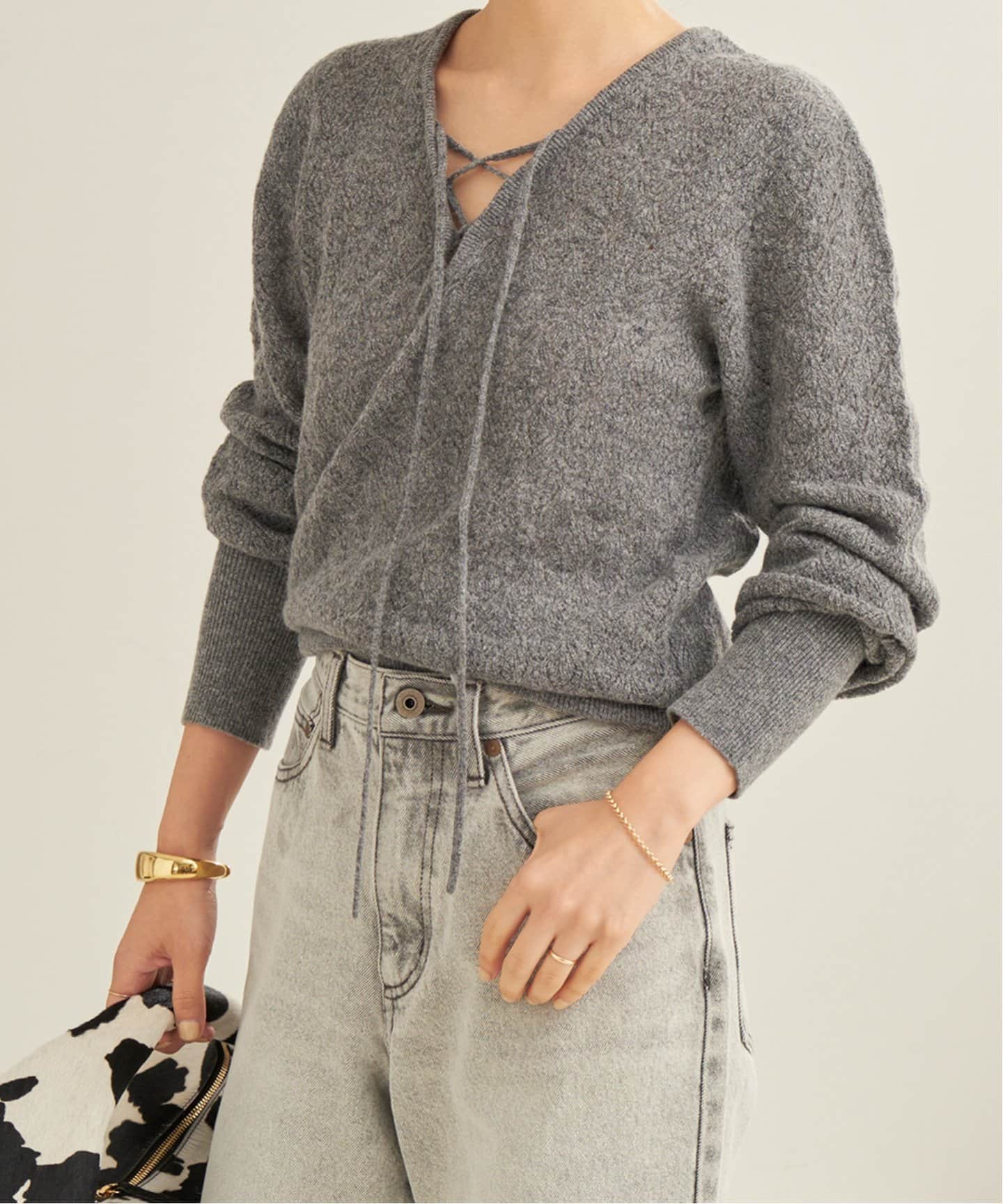 9/27迄限定SALE 未使用【Plage】Collar Knit〔グレー〕 9/27迄限定SALE 未使用【Plage】Collar Knit〔グレー〕 セール】Collar