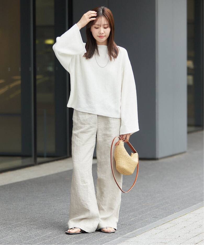 テープヤーン ヨコアミボートネックニット（ニット／セーター）｜Plage  