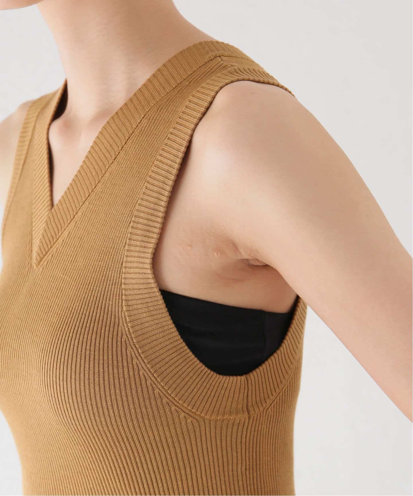 ウォッシャブル シルク リブ タンク（タンクトップ）｜Plage