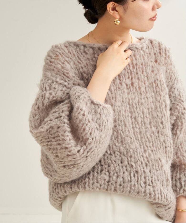 追加》HAND KNIT ジャンボタム プルオーバー（ニット／セーター 