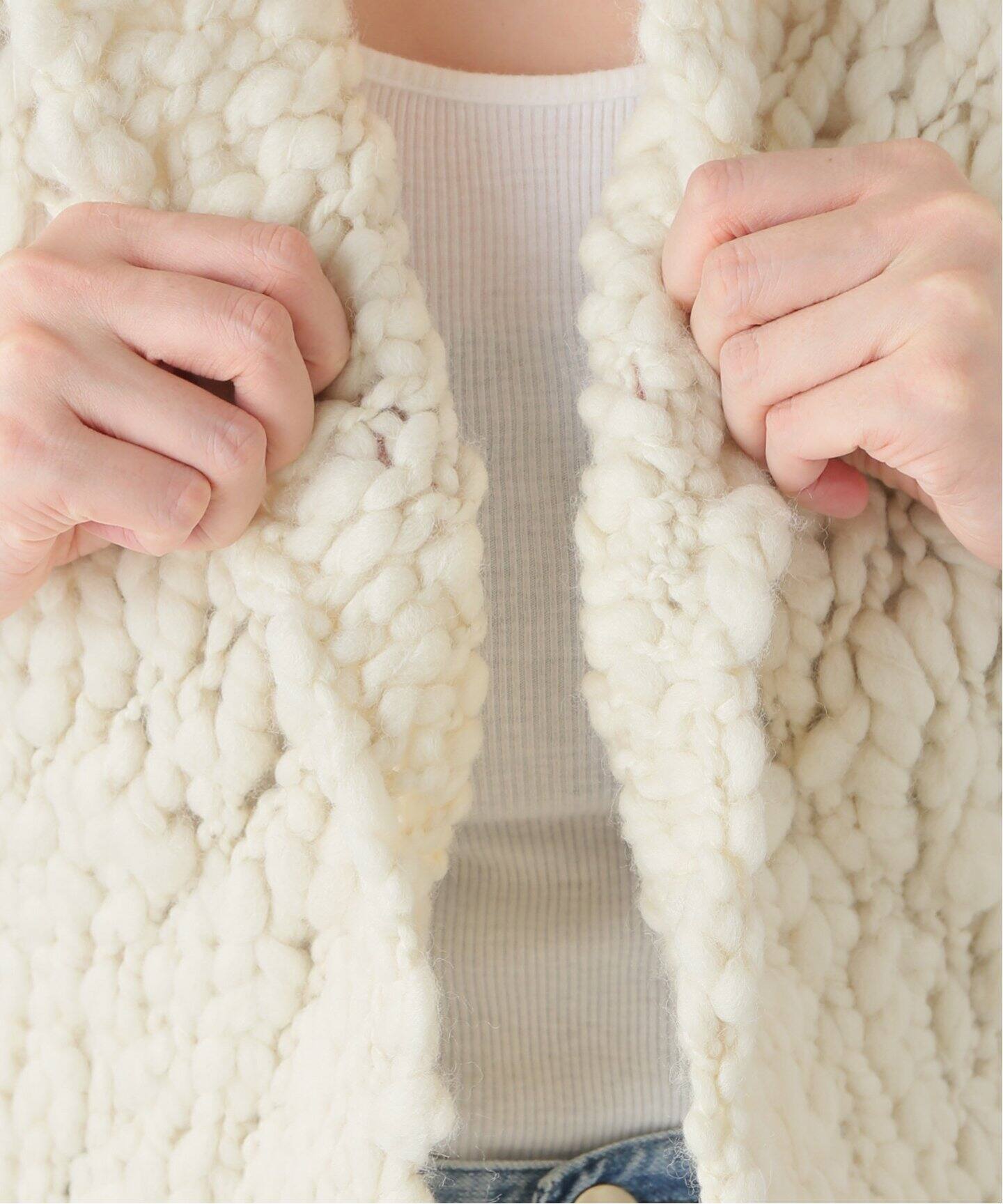 HAND KNIT ジャンボスラブ カーディガン（ニット／セーター）｜Plage 