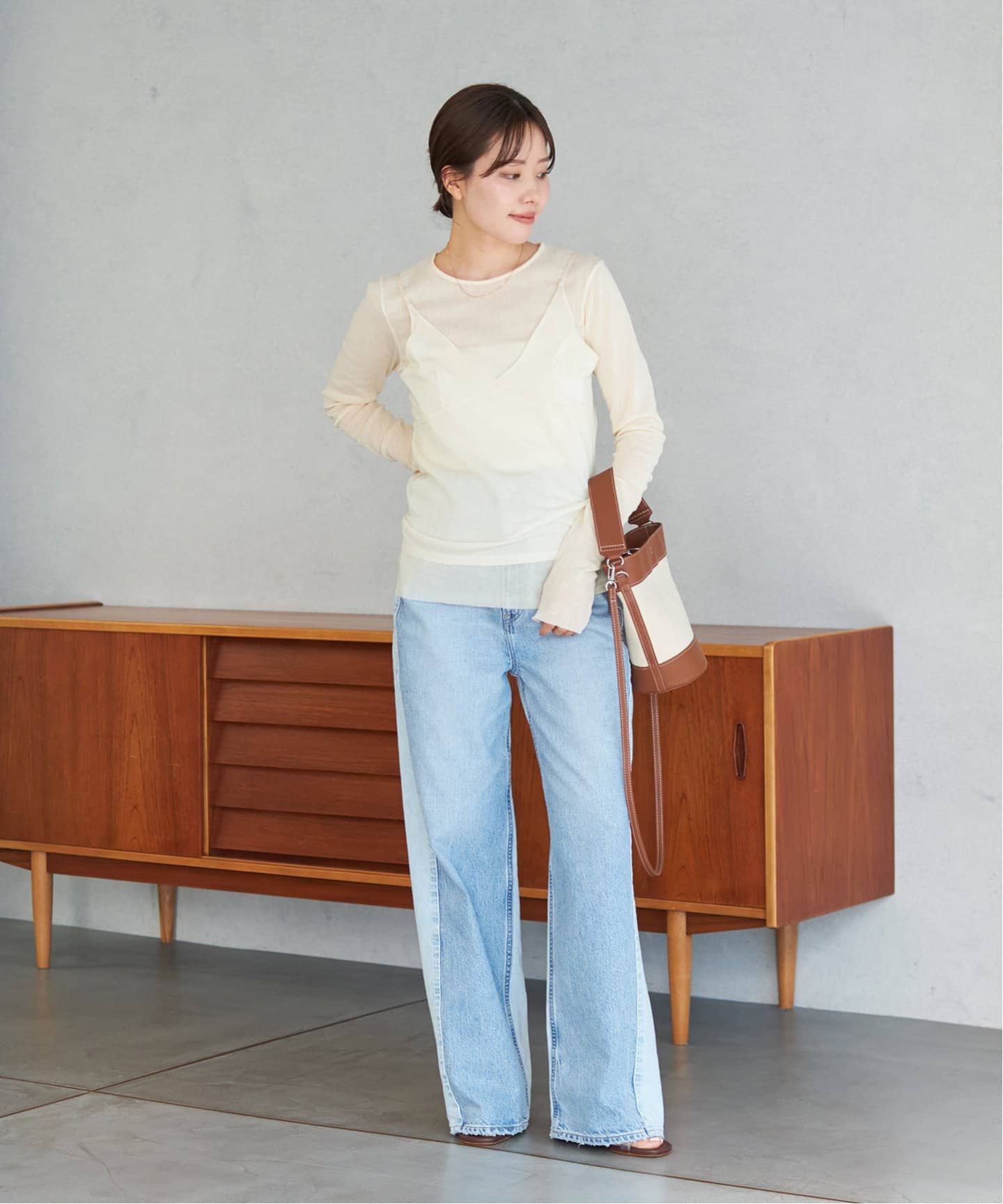 fibril linen 混 キャミソール　plage プラージュ 追加》fibril linen 混 キャミソール（キャミソール）｜Plage