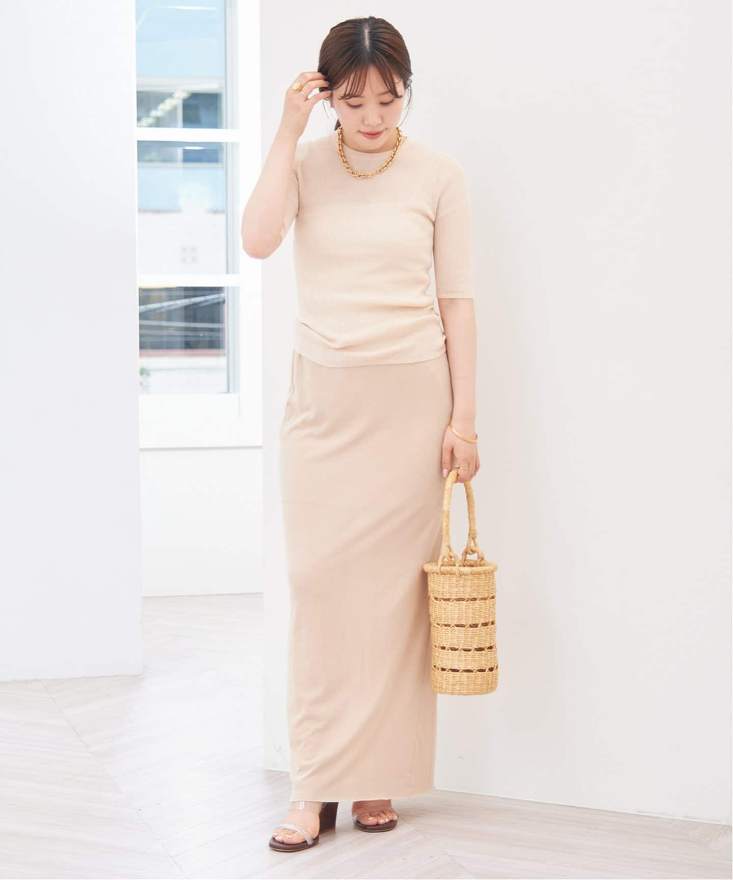 タグ付き新品Plage whisper cotton rib Tシャツリブニット whisper cotton rib Tシャツ（ニット／セーター）｜Plage（プラージュ