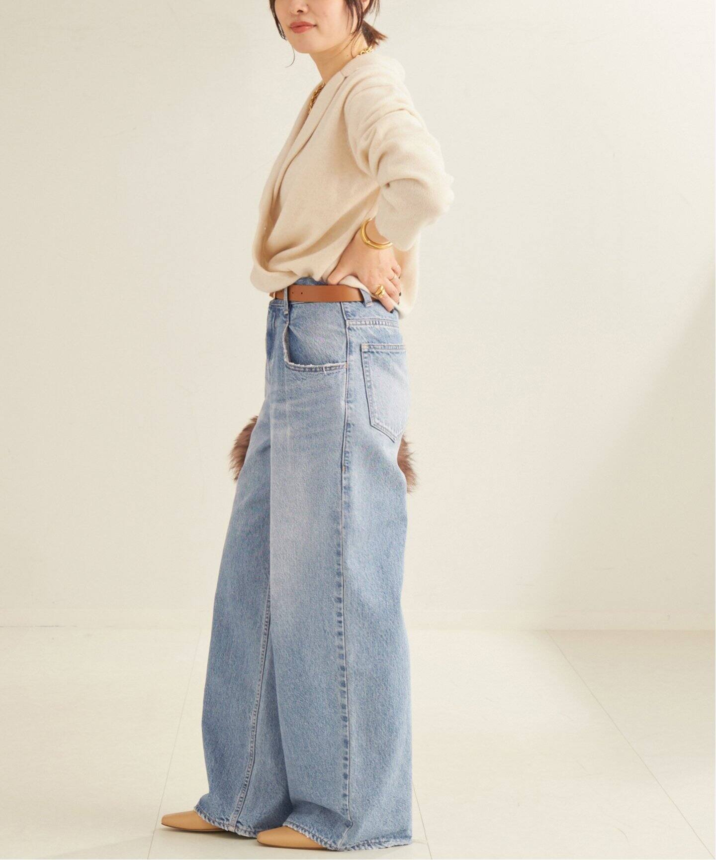 PREMIUM CASH テーラード ジャケット（ニット／セーター