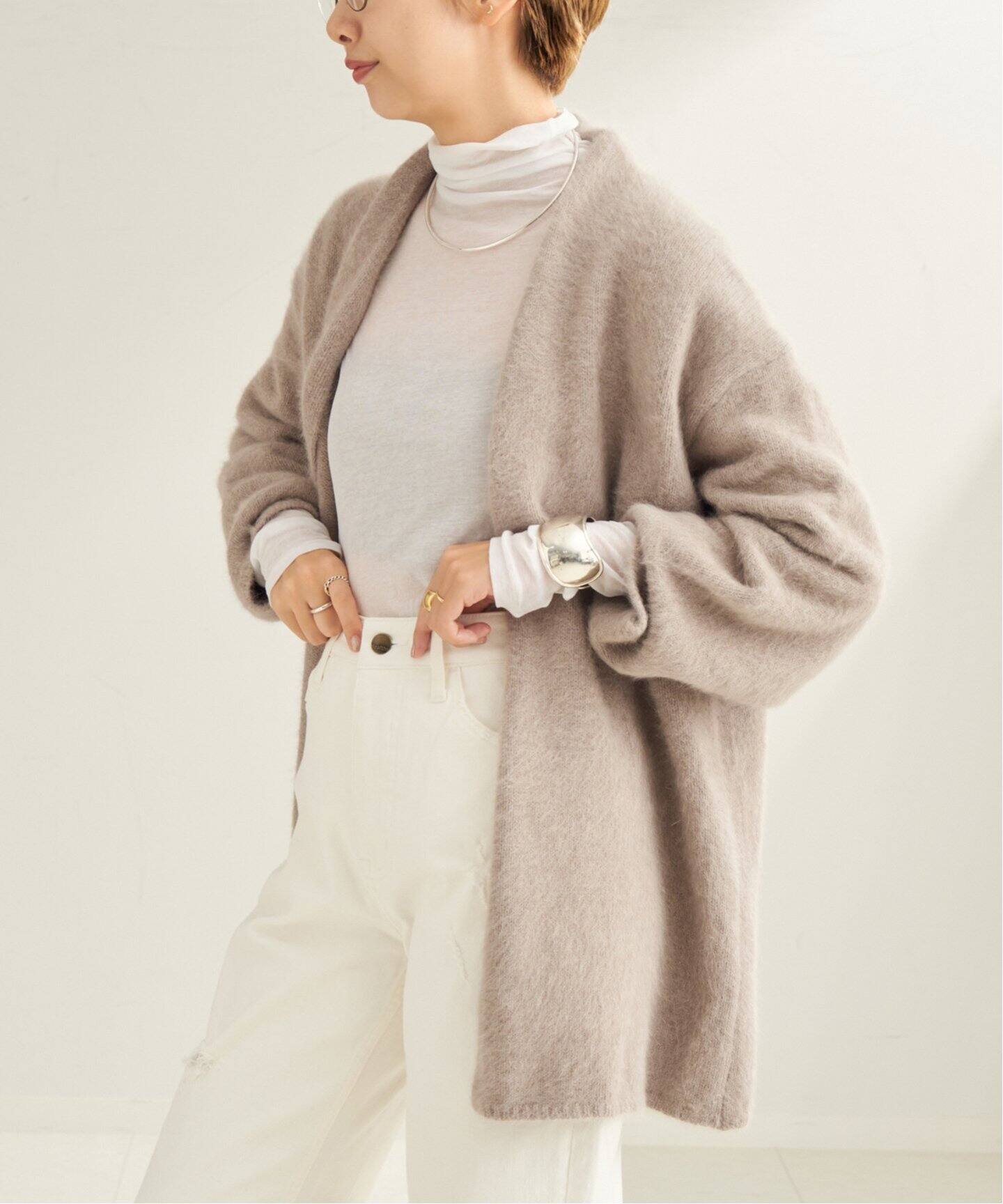 fox cashmere fur gown カーディガン（カーディガン）｜Plage  