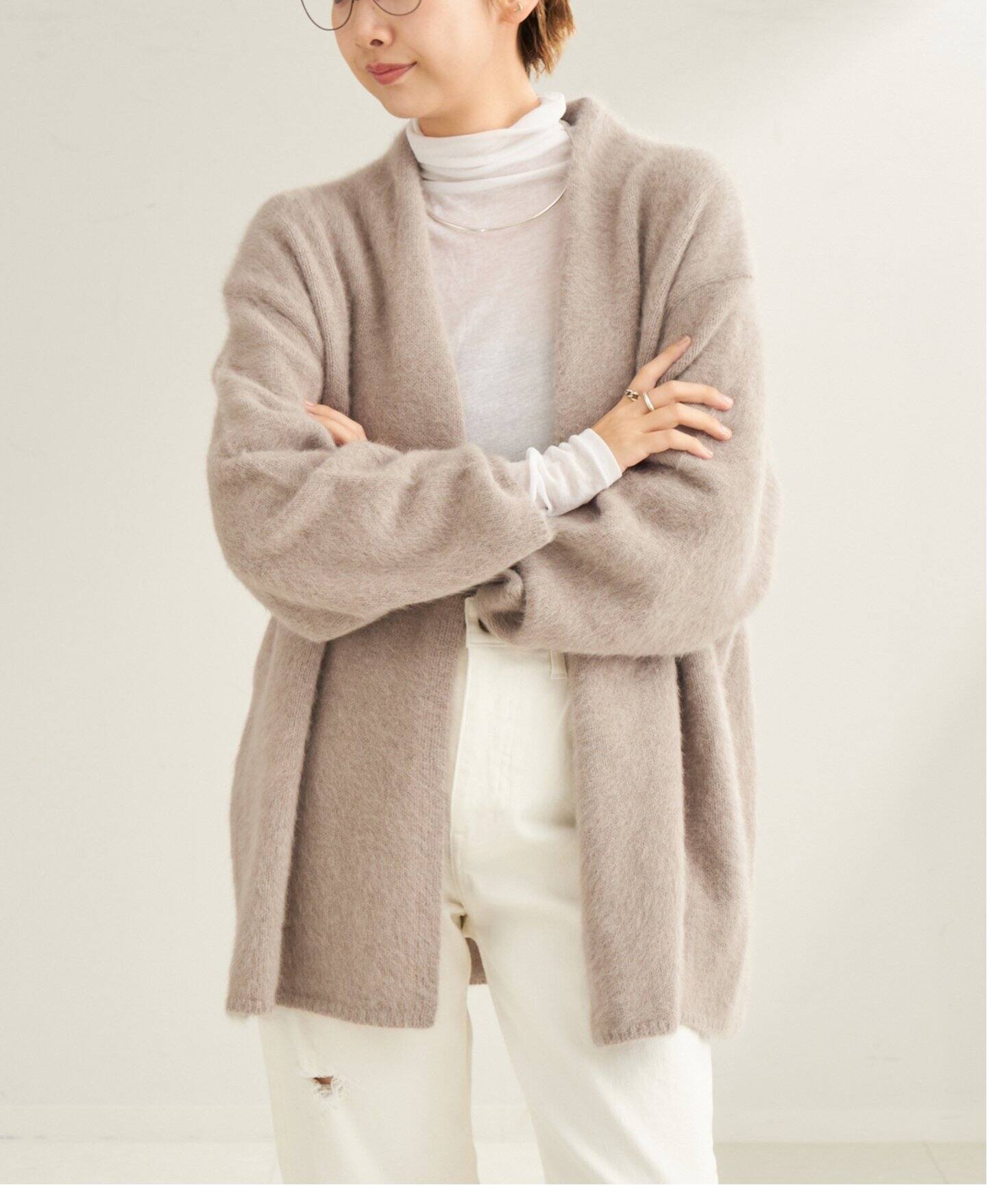 fox cashmere fur gown カーディガン（カーディガン）｜Plage  