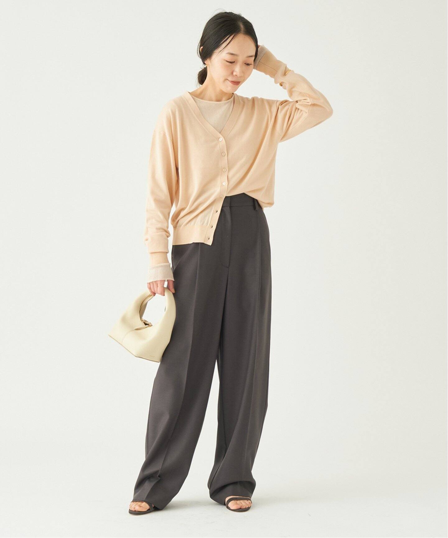 新品☆ plage PLAIN Vネック カーディガン グリーンB 【公式通販】