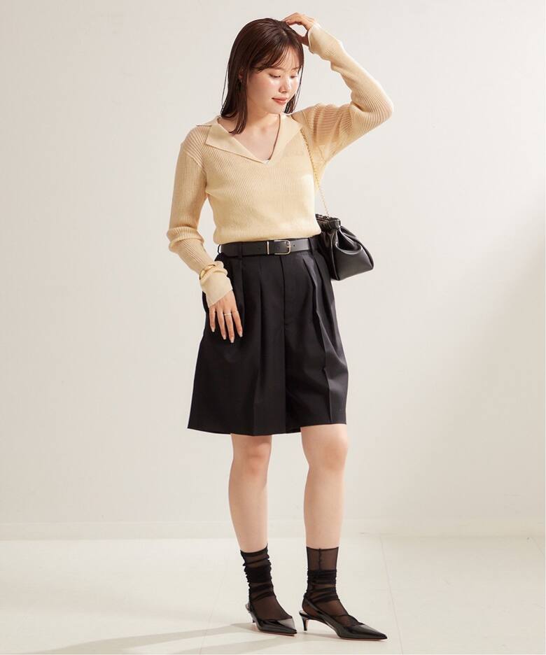 TAILOR COLLAR RIB プルオーバー（ニット／セーター）｜Plage 