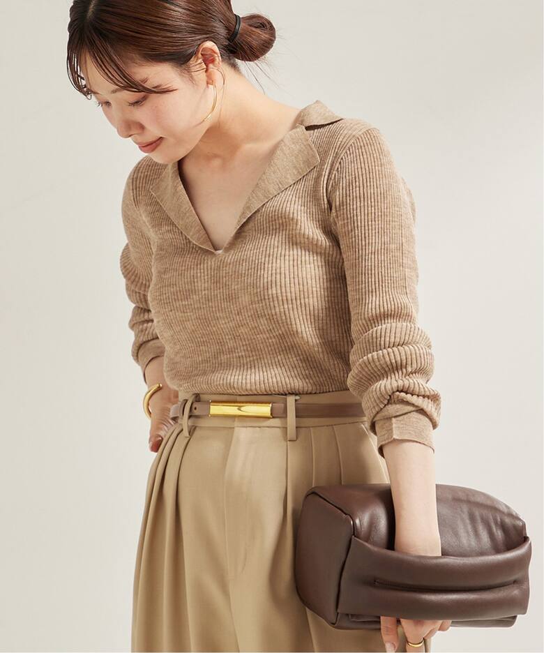 TAILOR COLLAR RIB プルオーバー（ニット／セーター）｜Plage 