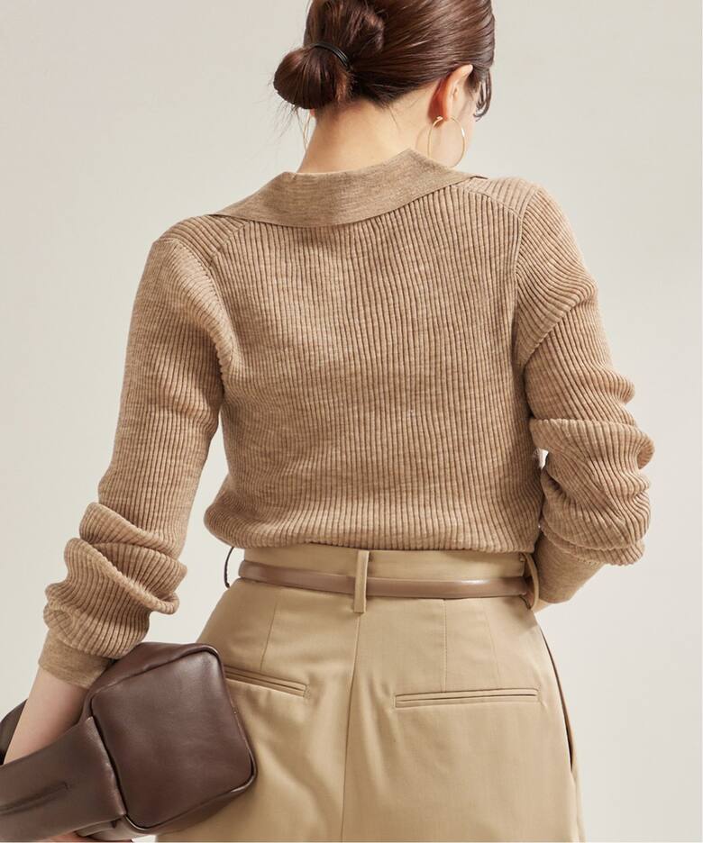 TAILOR COLLAR RIB プルオーバー（ニット／セーター）｜Plage 