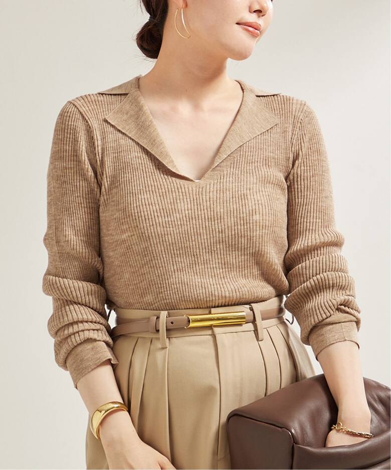 TAILOR COLLAR RIB プルオーバー（ニット／セーター）｜Plage 