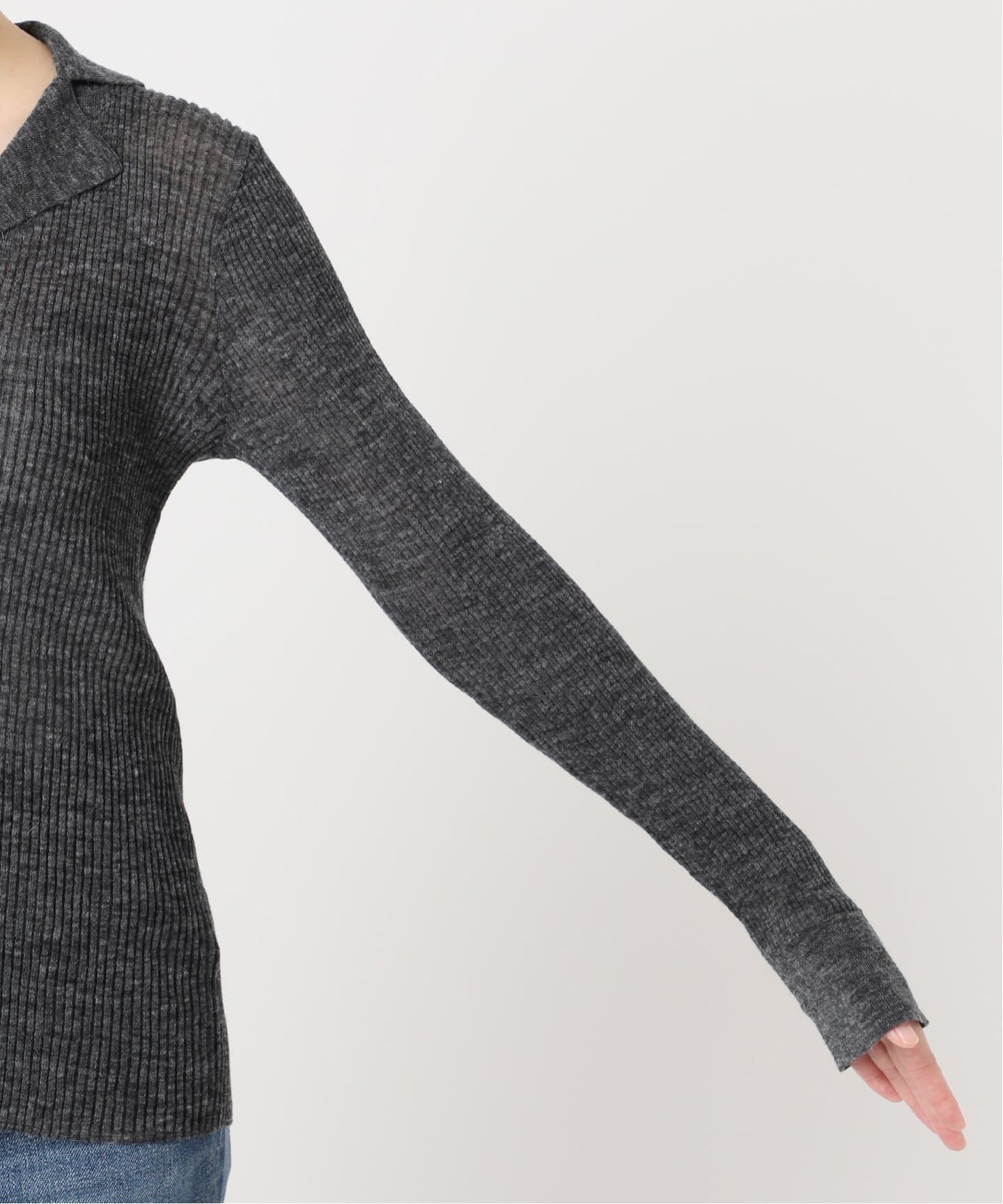 WEB限定追加》TAILOR COLLAR RIB プルオーバー（ニット／セーター