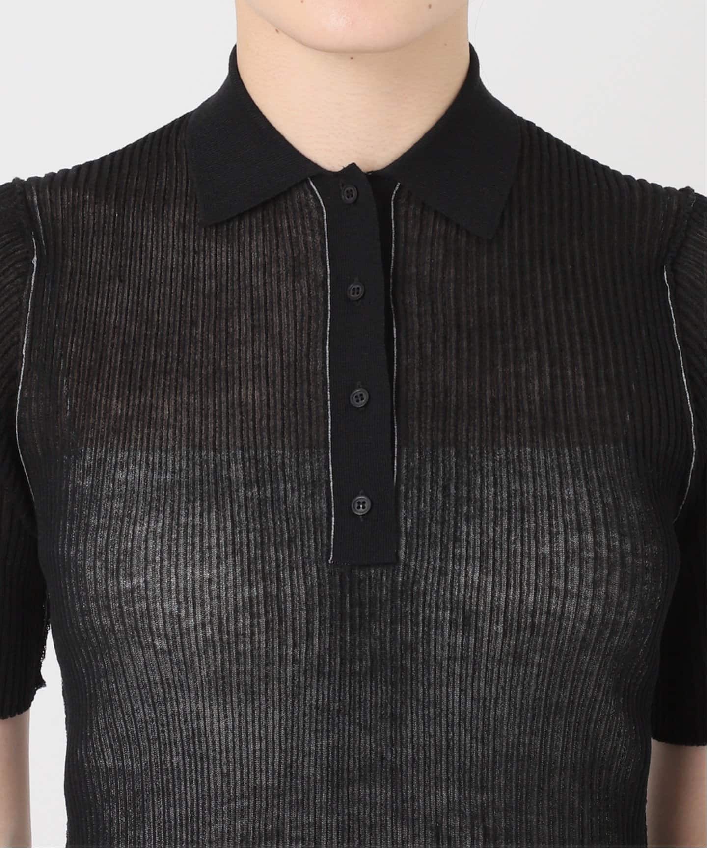 Plage SHEER RIB POLOニット 追加》SHEER RIB POLO ニット（ニット／セーター）｜Plage