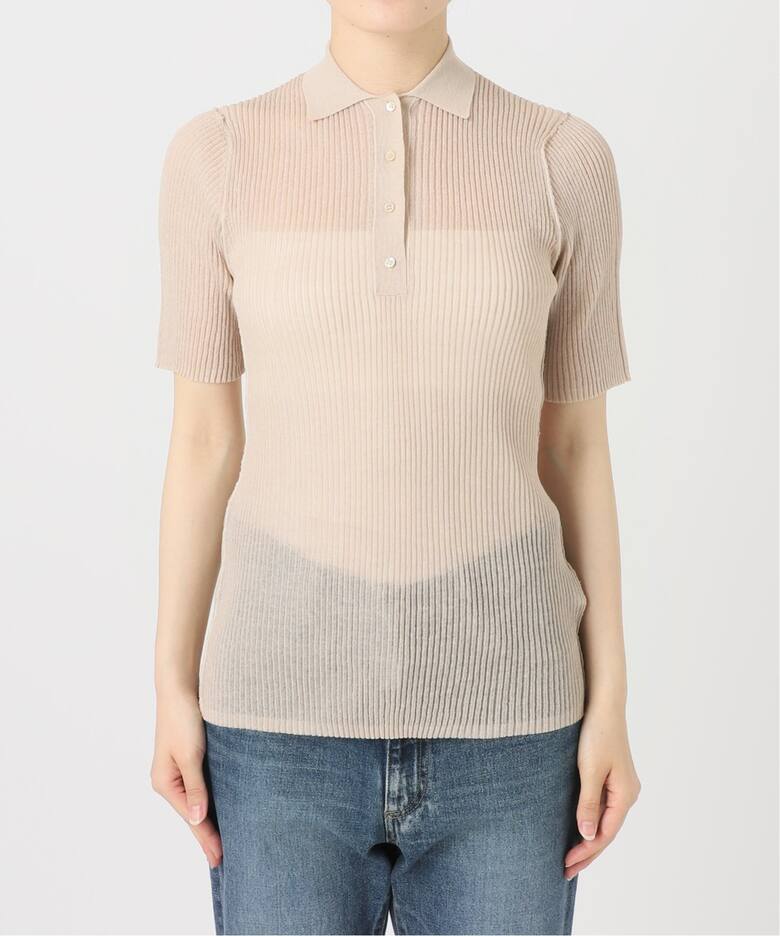 追加》SHEER RIB POLO ニット（ニット／セーター）｜Plage（プラージュ 