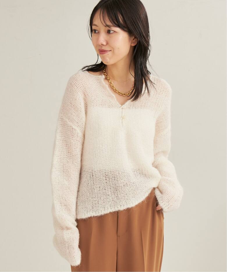 HENLEY ALPACA mix プルオーバー（ニット／セーター）｜Plage 
